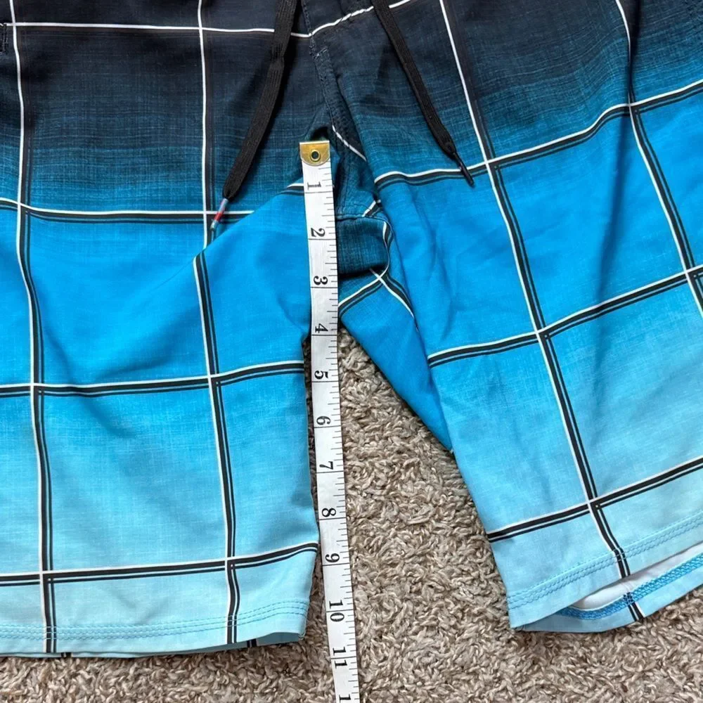 Quicksilver Blue & Black Window Payne Board Shorts
